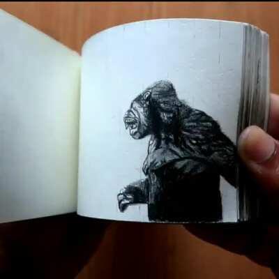 Godzilla and Kong Slapping each other Flipbook [OC]