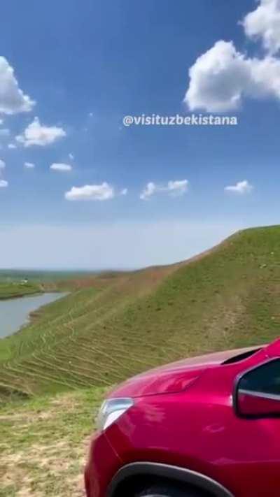 Treeless landscape in Uzbekistan