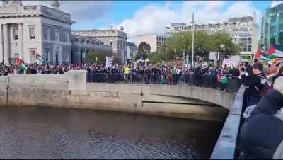 Dublin, Ireland today....thousands show up in support of Palestine!