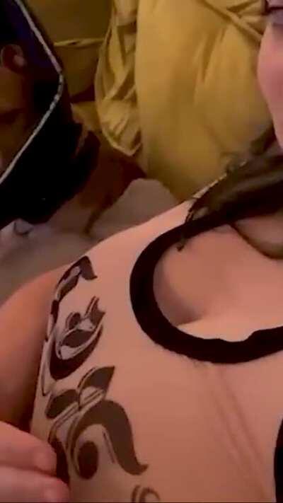 These videos of Billie Eilish slapping her tits proved to me she likes it rough