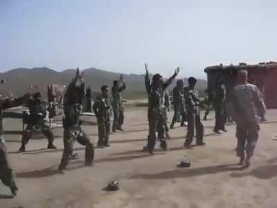 US military attempting to train the Afghan soldiers that were supposed to protect Afghanistan from the Taliban. The Taliban has now seized control of every major city across the country. I wonder why.