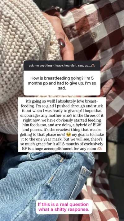 Content 10/6/25- deal with your demons or your kids will, asked about breastfeeding, country outfit, M&rsquo;s sleep schedule, Owlet promotion, fake interest in moving away from Texas, M is her whole world