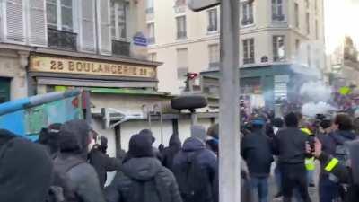 Protestors in France right now due to the new Global Security Laws that restricts the filming of police officers.