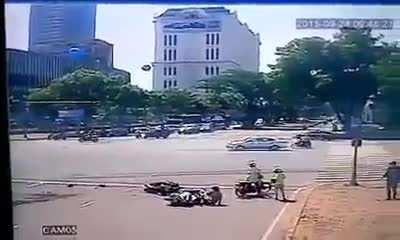 Happened in Vietnam. Luckily that nobody died.