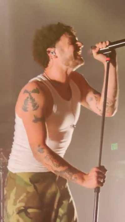 BARRICADE VIEW OF HALF MY HEART - please give this man and his friends all the love you can for this tour. we gave him a loud and long cheer and i never saw him smile so big before