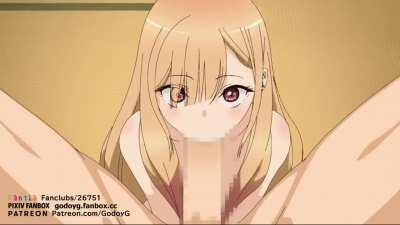 Getting a Blowjob from Marin Kitagawa [Sono Bisuku Dōru wa Koi o Suru] (GodoyG)