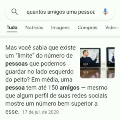 Quantos amigos uma pessoa pode ter?