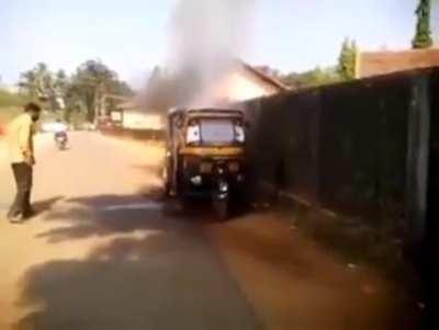HMFT after I dump water on a burning rickshaw