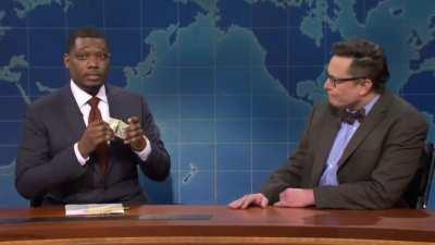 Elon Musk talking about Dogecoin on SNL Weekend Update