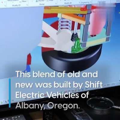 A Car That Has A Vintage Flair But With The Insides Of A Tesla