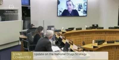 Independent Senator Lynn Ruane giving a fairly strong contribution at a joint committee on the national drugs strategy today