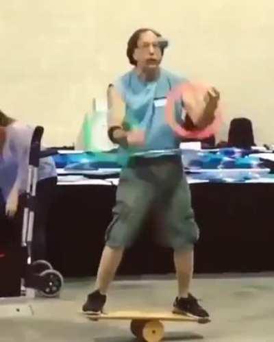 Juggling, balancing, and twirling hula hopes simultaneously.