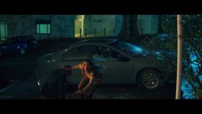 Heart Eyes (2025): girl attacked and almost stab in the crotch