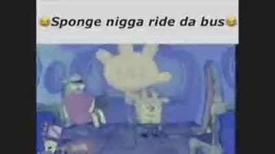 ❗️Sponge 🧽 bruh 💪🏻😂 ridin the bus ! 🚌 where he goin tho 🤣🤣🤣