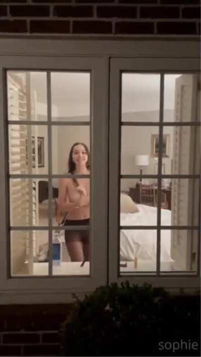 sophie mudd 🍒 my neighbour always peak at my window, to see me in naked 😅 So, I offered him a night with me 🫦