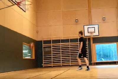 kicking a basket ball