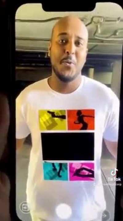Augmented reality makes guys shirt come alive! 