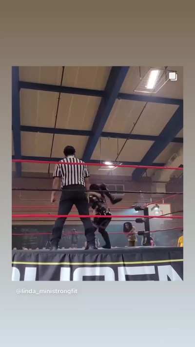 Danielle did a hurricanrana last night!!!!!!