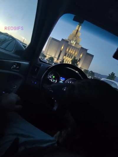 I love making him cum in front of the temple