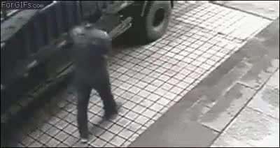 Slashing tires gone super wrong