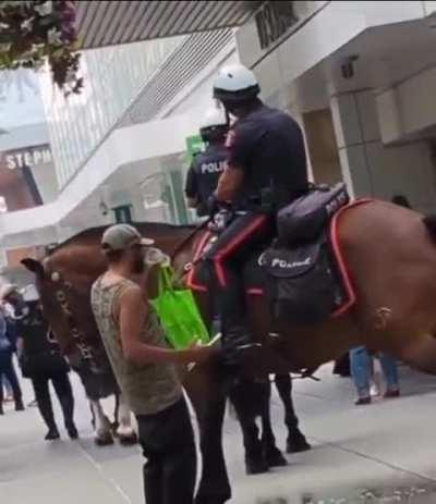 Fella getting a refreshing drink
