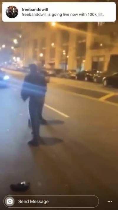 middle of traffic is the best place to fight, of course