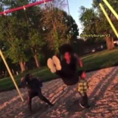 Lil man avoids death i think