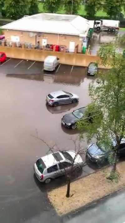 Nice view from our hotel. That’s the only way out...