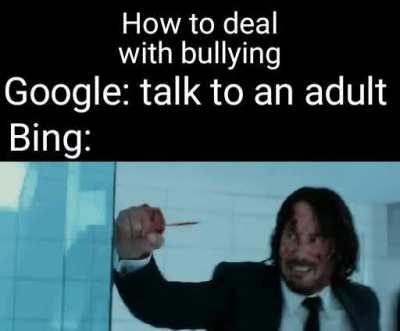 Bing has the best results