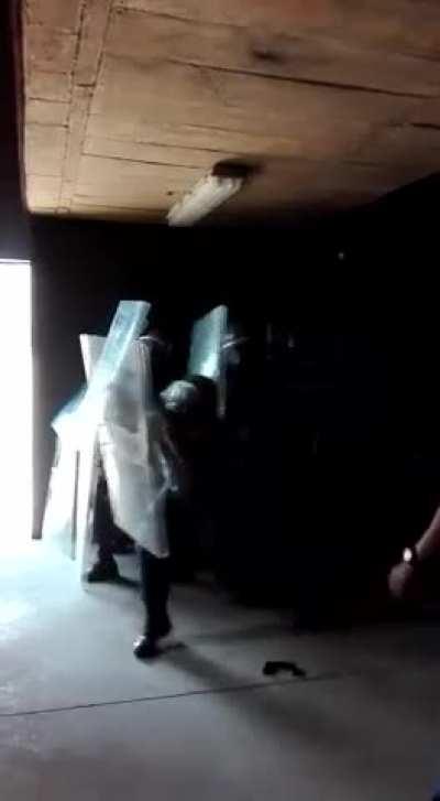 riot control training gone personal? 😂