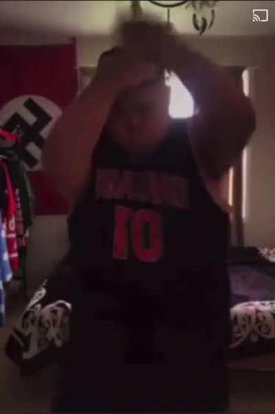 Bert showing off his new dance moves