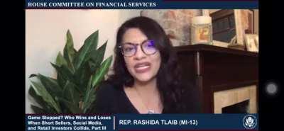 Rep. Rashida Tlaib raises really good points about Citadel as Market Makers. She definitely doesn’t take their shit