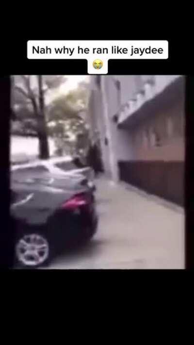 Why bro ran like a deaf monkey