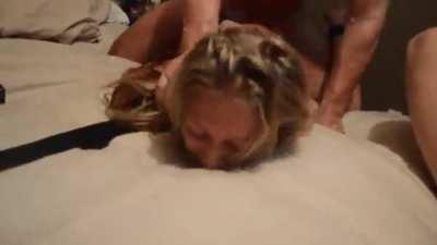 Blonde Wifey Used In Front Oh Her Cuck Hubby