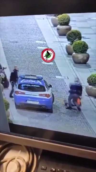 Guy in Italy decides to block the road