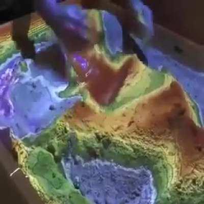 Augmented reality sandbox, the 3D interactive tool to decode mapping and topography