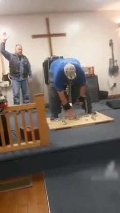 Man Demonstrates His Faith