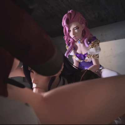 Being in the middle of a spitroast with futas must feel like heaven