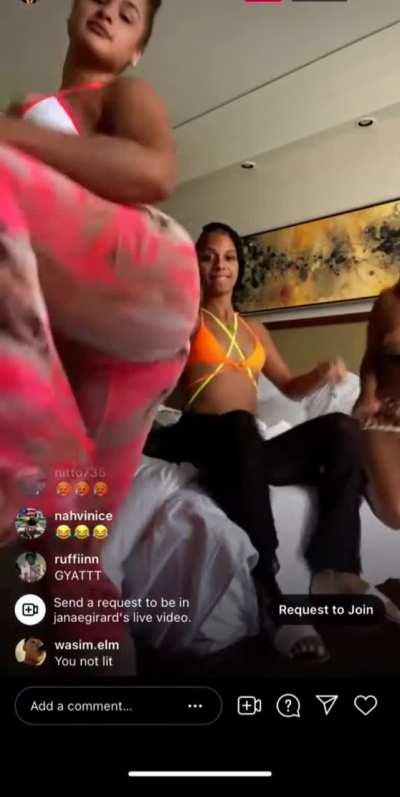 Janae nip slip(from IG live on YouTube)