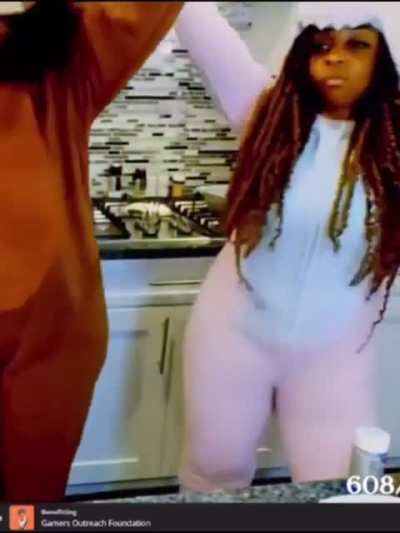 Tasha and Jazzy throwing it back