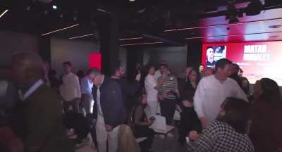 Luis Rubiales gets pelted with eggs by his own uncle during his book launch in Madrid