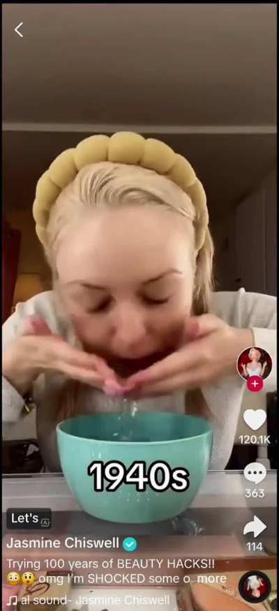 Jasmine Chiswell films herself with and without makeup for a video