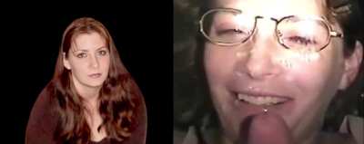 She laid back and let me cum all over her face and glasses! Misty Logan