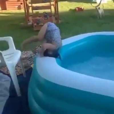 HMJB as I enter the pool