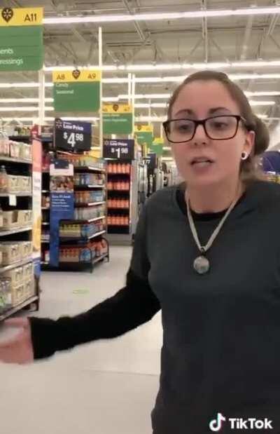 Trashy couple slut shame girl wearing shorts in Walmart