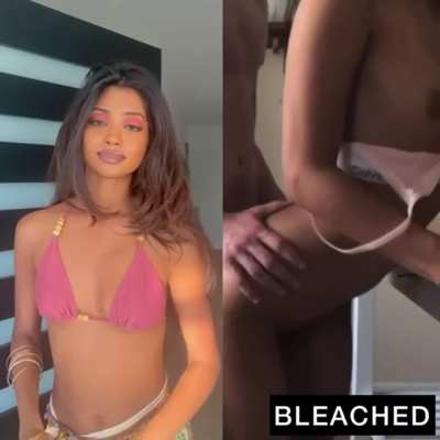 Left: brown girls talking to white men. Right: what's going on in their heads