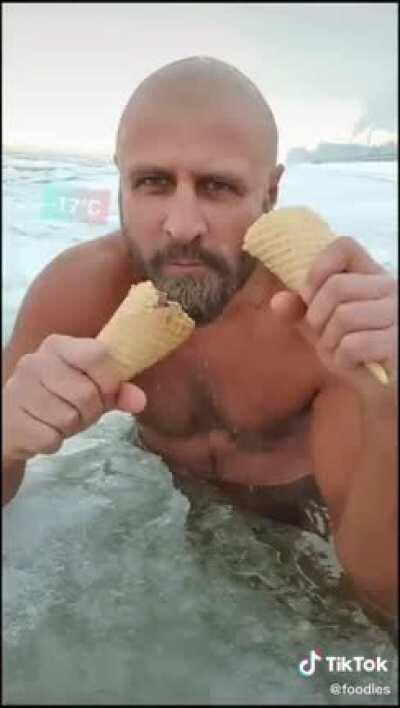 Out for a brisk swim