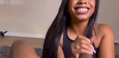 Ebony cum in mouth and cumplay