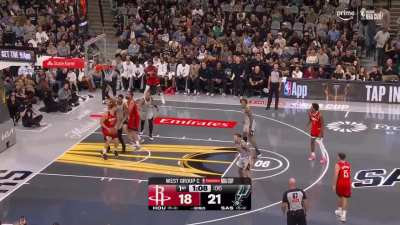 Alperen Sengun bullies Wemby down low for the easy bucket 💪💪💪