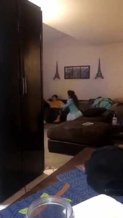 When your daughter wants to play fight but you're not in the mood